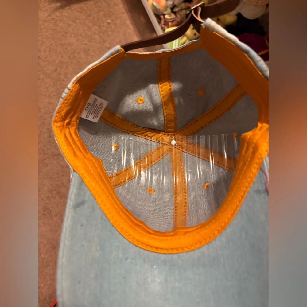 Stylish Denim Cap with Orange Skull Details! - Picture 5 of 6